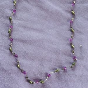 Silver and Purple Choker